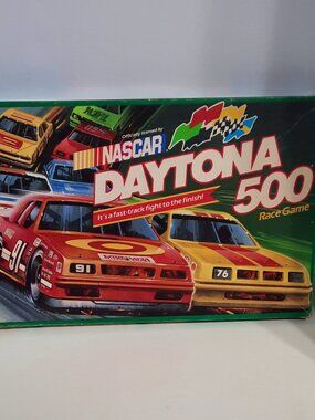 Vintage 1990 NASCAR Daytona 500 Board Game Milton Bradley 99% Complete
